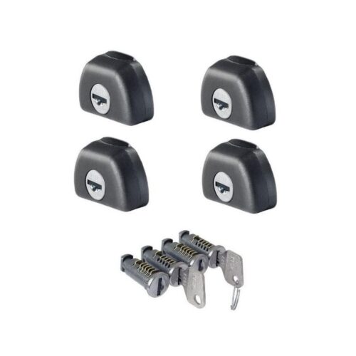 CRUZ Alu 45x30 - anti-theft end caps + anti-theft key locks (perfil NT-8/3 contera 012-162) - (4x)